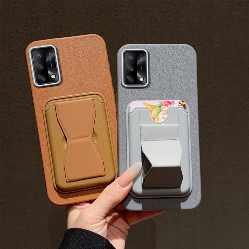 适用OPPO A74手机壳带支架卡包oppoa74保护套5g海外版4G超薄CPH2197硅胶2263软壳2219防摔case外壳插咭片opoa