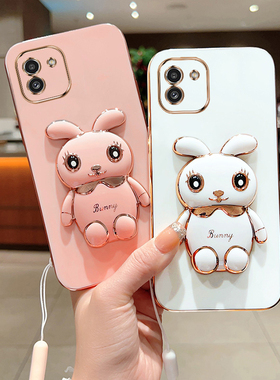 适用三星A03手机壳全包防摔Galaxy A03S硅胶保护套SM-A035F新年款兔支架3星A03core潮男可爱女a30s软外壳超薄