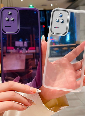 适用小米POCO F4手机壳带镜头膜pocof4gt保护套全包防摔pcof硅胶软壳case海外版透明超薄pocf外壳5g港时尚潮