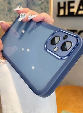 适用OPPO Reno7Z手机壳硅胶保护套opporeno8z新款带镜头膜rone全包防摔简约超薄七Z时尚男女CPH2343透明外壳