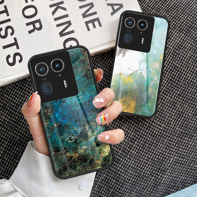 适用摩托罗拉Moto X50Ultra手机壳新款motox50uitra大理石纹保护套超薄全包防摔u男女XT2401-2外壳彩绘玻璃套