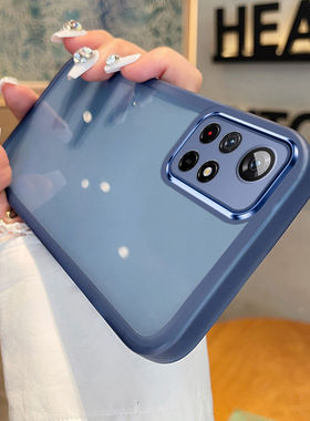 适用红米Note11S手机壳5G版新款带镜头膜小米redminote11s硅胶保护套redmi全包防摔超薄简约男女透明护镜软壳