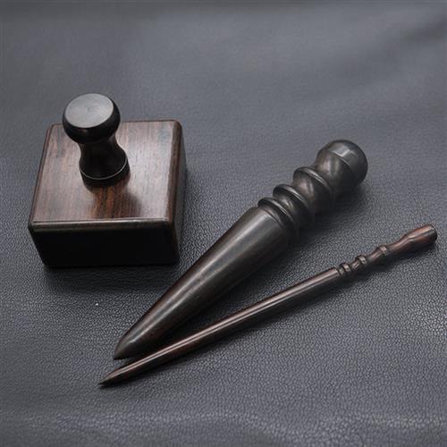 皮匠老王 黑檀木打磨棒 手工皮具打磨块皮边打磨肉面抛光平整工具