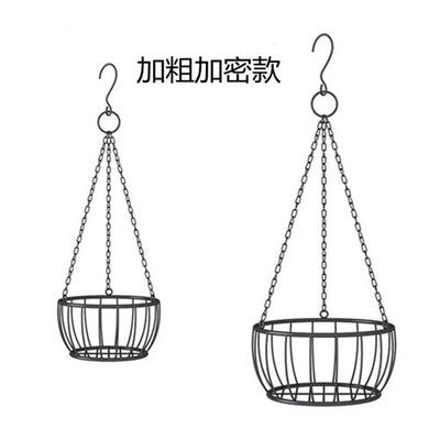 黑色铁艺垂吊花架 简约风格吊篮花盆 绿植用悬挂式吊盆架