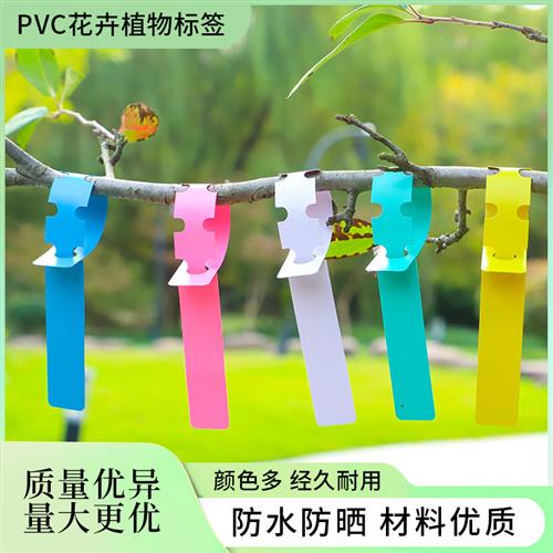 PVC防水环套花卉植物标签苗木园艺标签塑料兰花标签环形扣标记牌