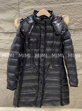 MIMI/天花板狐狸毛领Hermifur中长款高端高奢羽绒服夹克外套抗寒