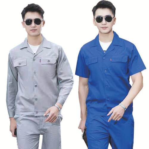 夏季工作服套装男女劳保