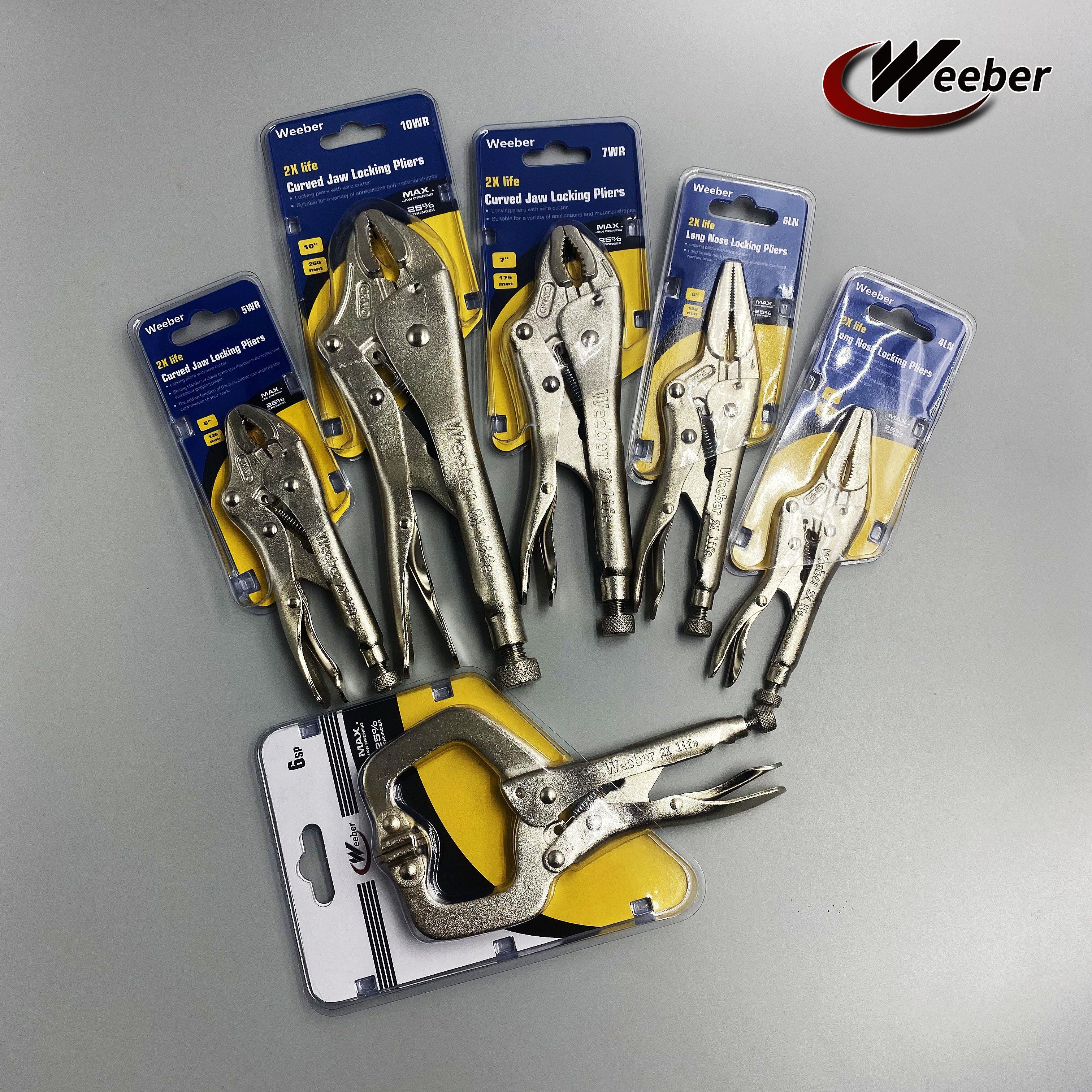 Weeber日本威也圆嘴大力钳方口夹紧钳10WR 6SP 11R 7RR封口大力钳