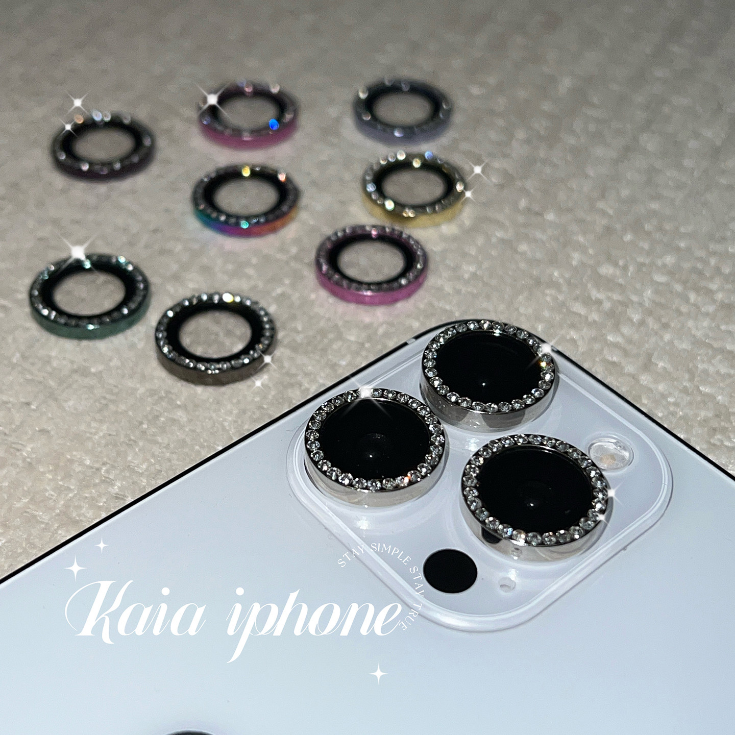 kaia 超闪水钻炫彩适用苹果16promax手机iphone1