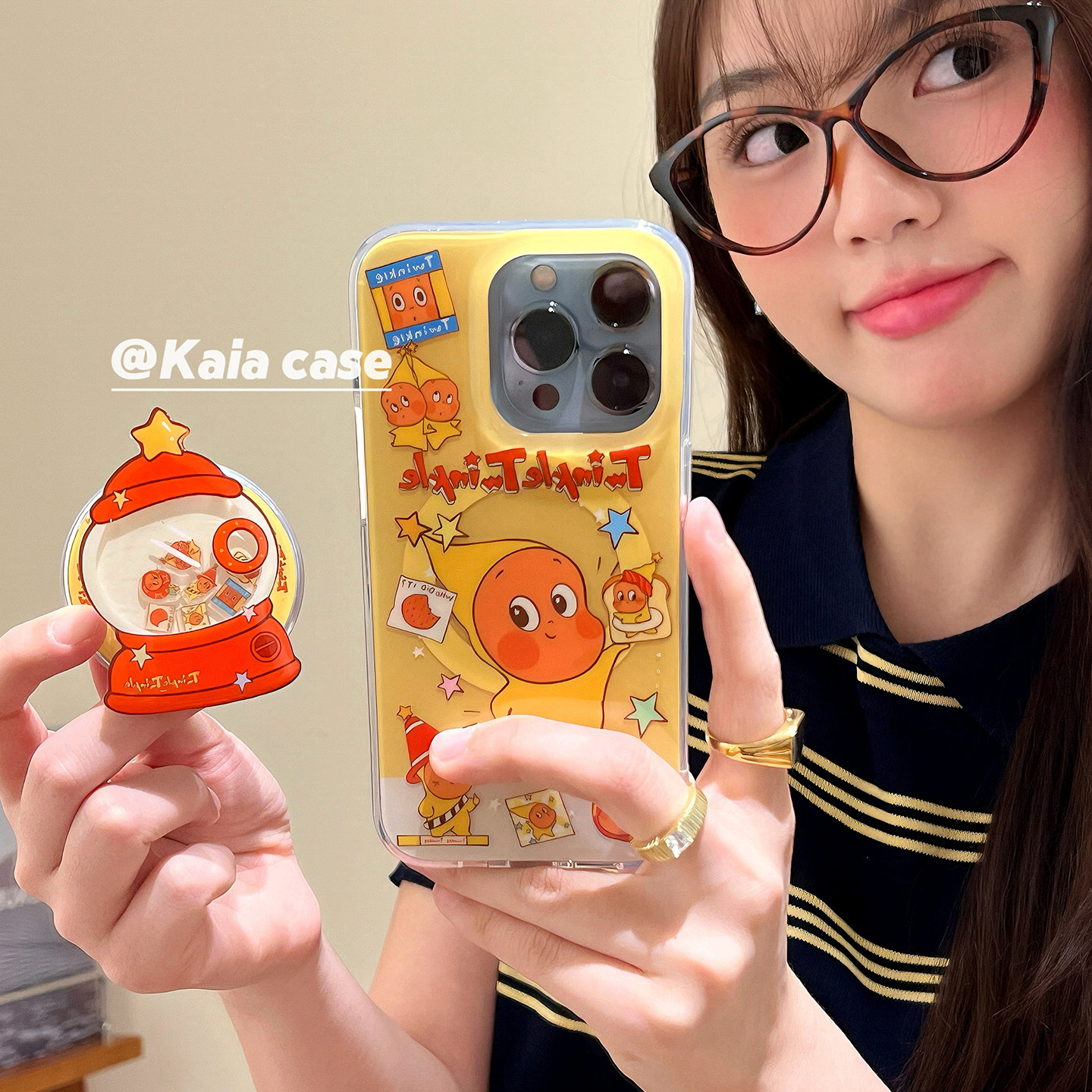 kaia可爱卡通动漫星星小人摇摇乐适用苹果16promax手机壳iphone13新款15女14pro磁吸支架17pro全包防摔手机套,3C数码配件,手机保护套/壳,淘宝优惠券,粉丝福利购,淘宝优惠卷