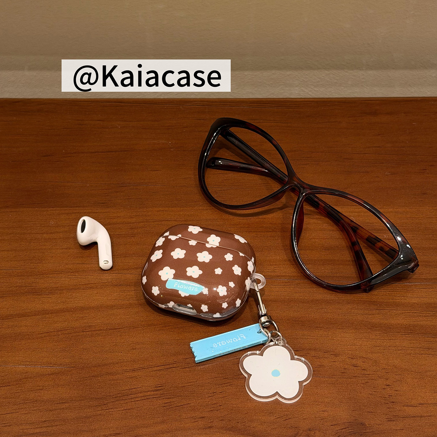 kaia 韩风ins简约白色花朵适用AirPods保护套AirPodsPro硅胶苹果耳机套无线蓝牙3/4代airpodspor新三代带挂件