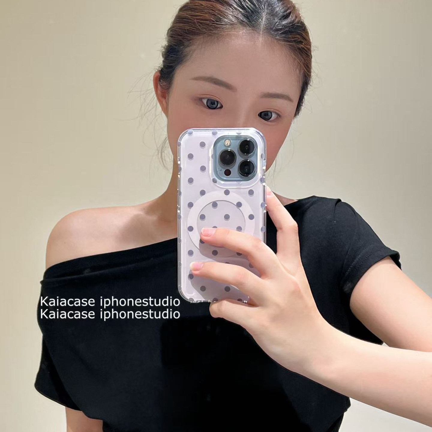 kaia 高级感ins韩系香芋紫波点适用苹果16promax手机壳磁吸iphone13新款15女款14pro创意16pro全包防摔手机套,3C数码配件,手机保护套/壳,淘宝优惠券,粉丝福利购,淘宝优惠卷