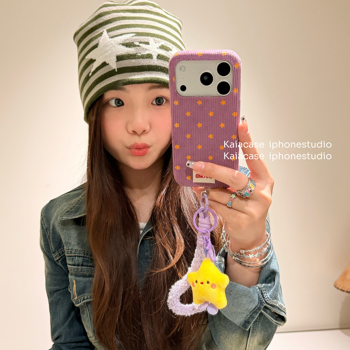 kaia秋冬款ins紫色绒布星星标签适用苹果17promax手机壳iphone16pro新款15女14pro带挂绳13pro全包防摔手机套,3C数码配件,手机保护套/壳,淘宝优惠券,粉丝福利购,淘宝优惠卷