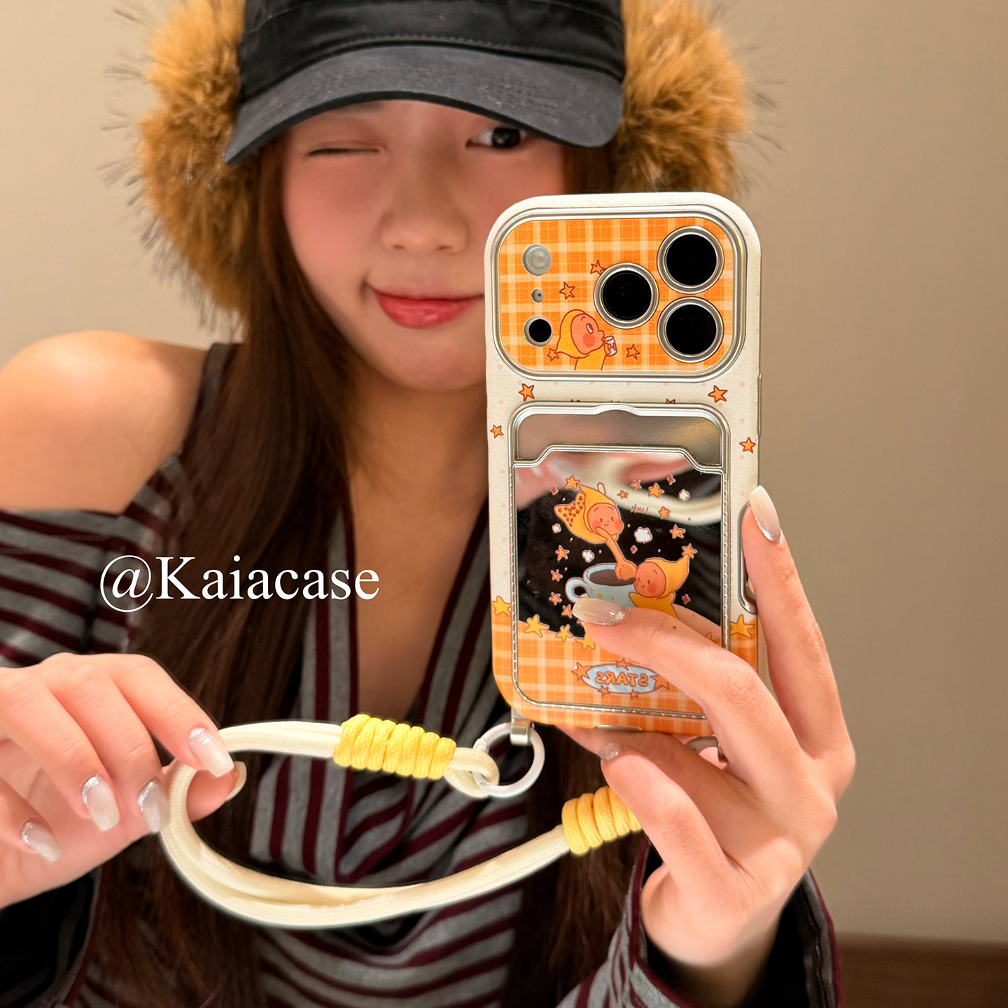 kaia软萌ins卡通星星小人咖啡适用苹果17promax手机壳iphone16pro新款17女14pro手提挂绳15pro全包防摔手机套,3C数码配件,手机保护套/壳,淘宝优惠券,粉丝福利购,淘宝优惠卷