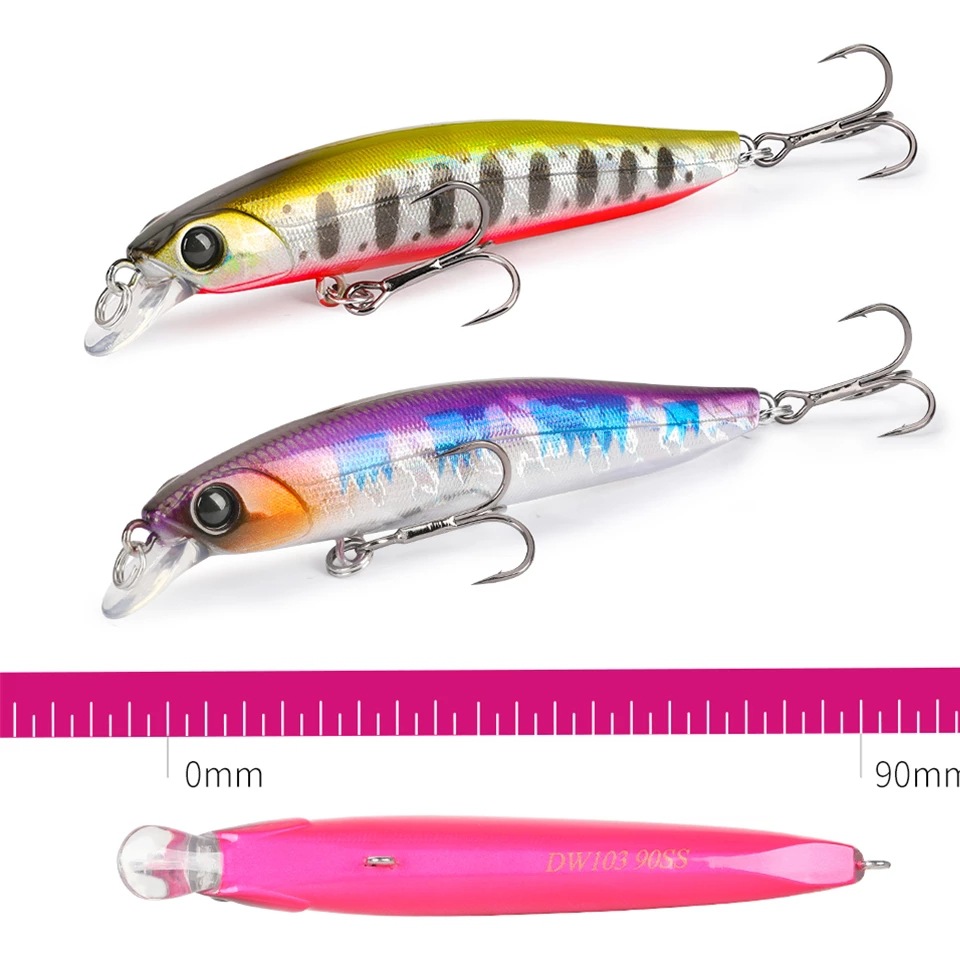 ShallowRangeSlow缓沉沉水米诺90SSSinkingMinnow90mm 10.8g