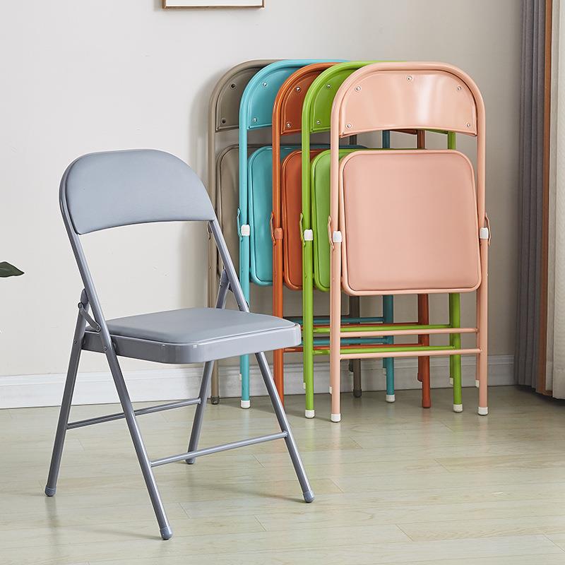 简易折叠椅子靠背椅家用便携办公椅会议椅简易凳子电脑椅培训椅子