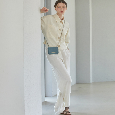 CUKOLR 简约休闲风小方包女链条斜挎包小众设计感单肩包