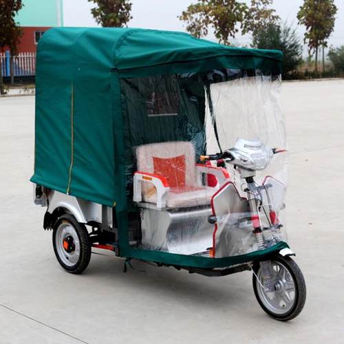 电动三轮车车棚遮阳棚挡雨蓬方管折叠全封闭三轮车棚篷雨棚红色车