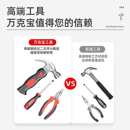 万克宝(WORKPRO)家用工具箱套装水电工木工维修常备便携五金手动