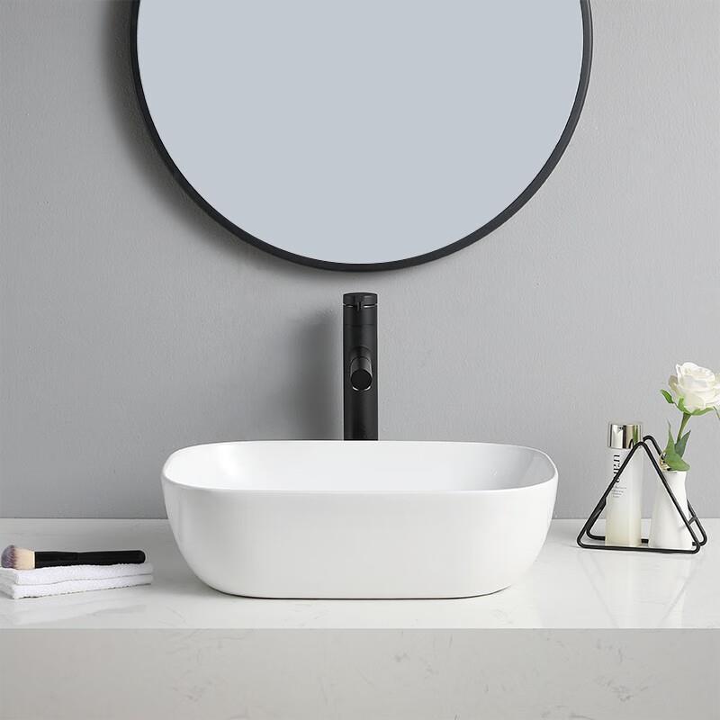 INVIIL台上盆洗脸盆洗手盆洗面盆台盆卫生间椭圆迷你大小尺寸阳台