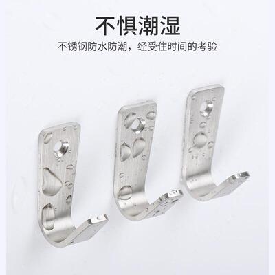 莱莫304不锈钢挂钩免打孔挂衣钩衣柜挂衣架浴室厨房门后墙壁衣帽