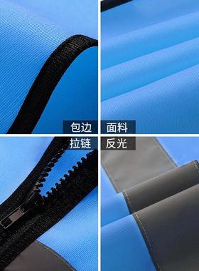 9F反光背心马甲建筑工地施工反光衣可印字蓝色