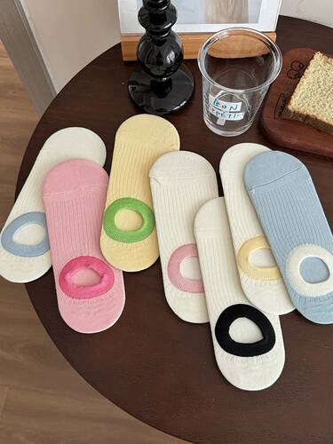 马卡龙冰激凌船袜