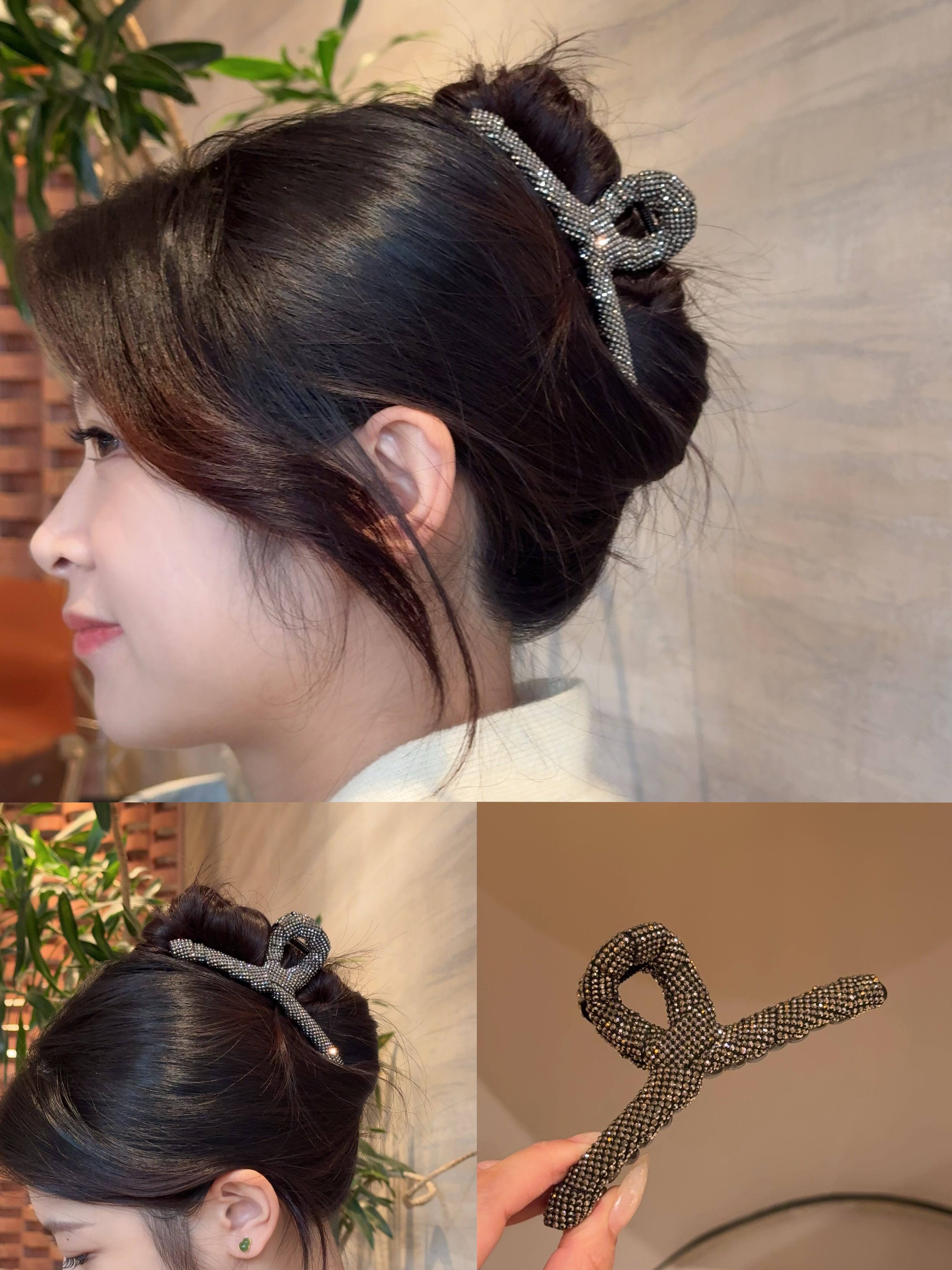 高级感满天星满钻爪夹