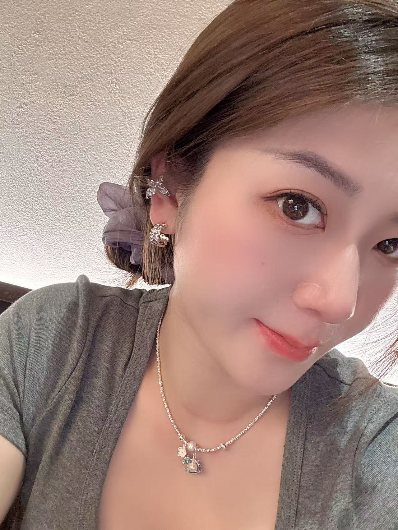 蜂巢双层耳环