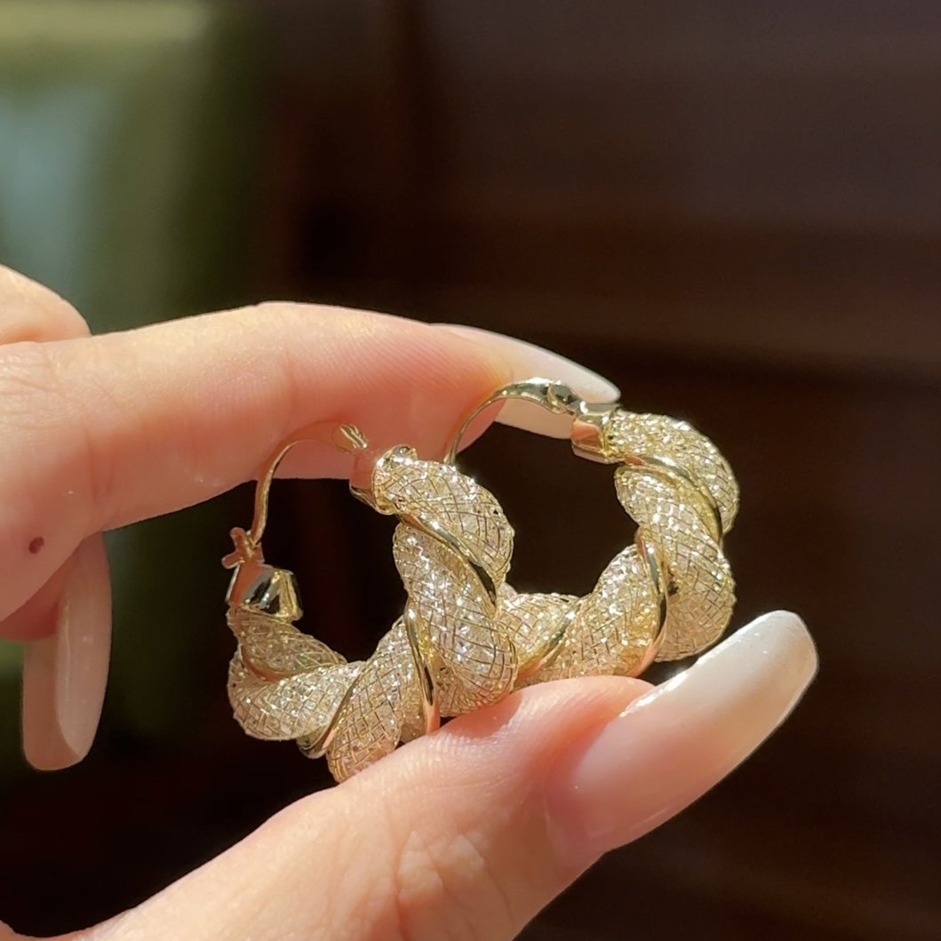 水晶小水桶牛角包蕾丝工艺耳环,饰品/流行首饰/时尚饰品新,发饰,淘宝优惠券,粉丝福利购,淘宝优惠卷