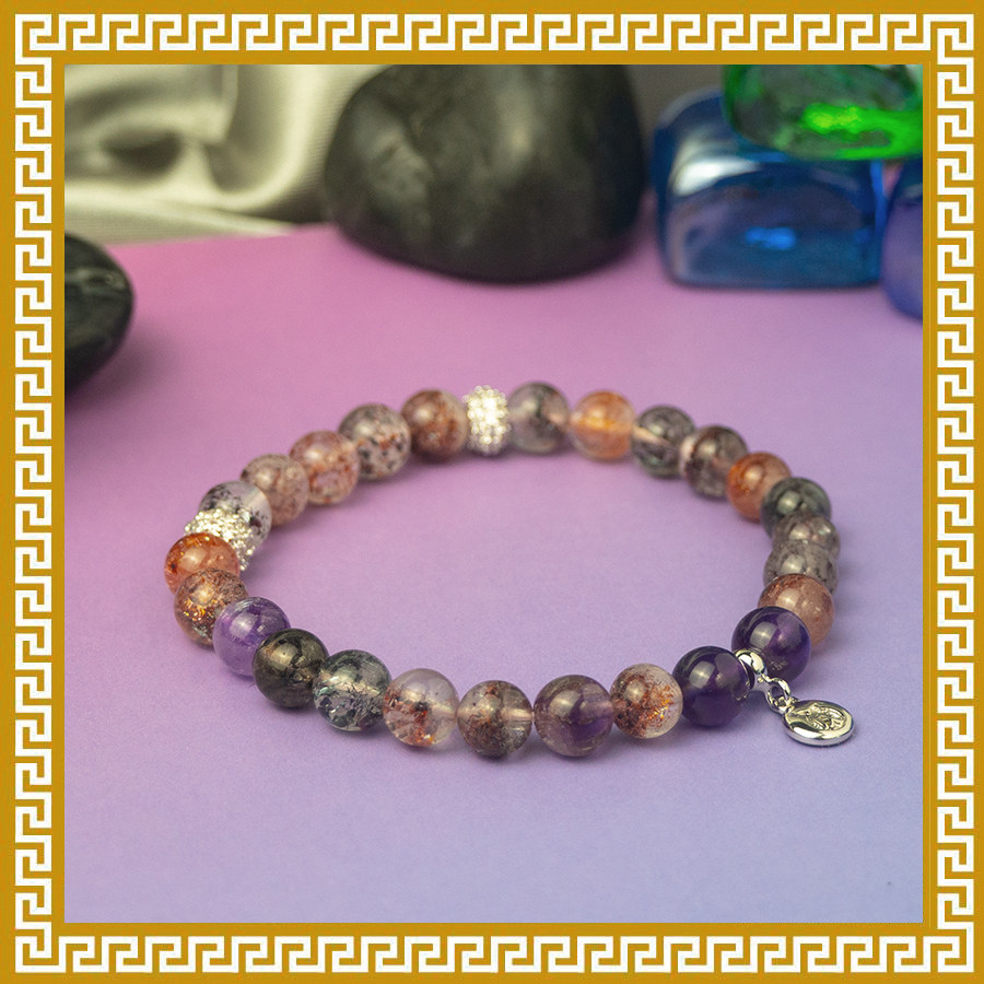 麦玲玲吉庆堂 能量圣石-超七水晶手串 7mm