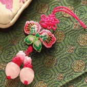 麦玲玲吉庆堂开花结果挂饰脱单包包手机钥匙扣桃花挂绳挂件