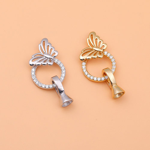 在熙925纯银珍珠搭扣配件