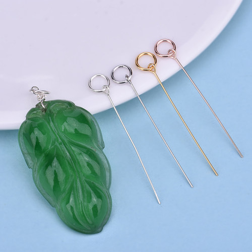 925银翡翠玉石蜜蜡搭扣吊坠