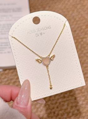 韩版爱心精致锁骨链小红书同款可爱甜美小众设计感百搭时尚项链