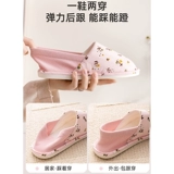 Летняя тонкая послеродовая удобная обувь для беременных, нескользящие хлопковые дышащие тапочки для молодой матери, 6 мес., мягкая подошва