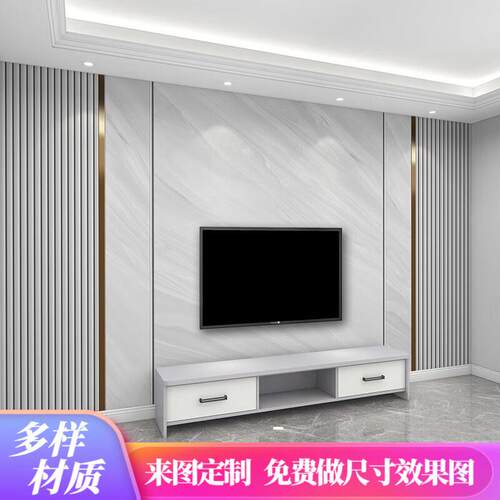 六纹鱼电视背景墙壁纸简约客厅沙发壁布欧式轻奢风卧室无缝墙布装