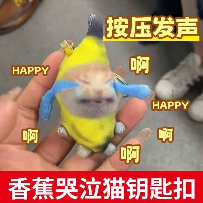 海伊朵西瓜条家人们谁懂啊香蕉猫语音挂件整蛊搞笑孤寡青蛙公仔玩