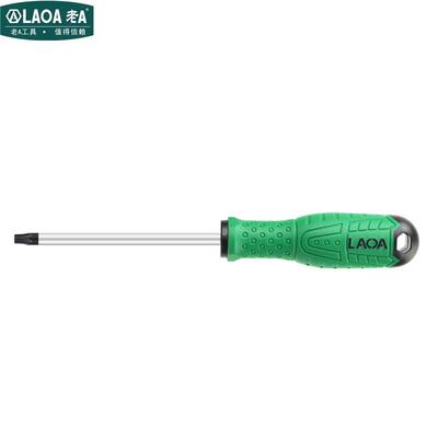 LAOA老ALA618T10双色柄中孔梅花螺丝批起子带米字螺丝刀T10