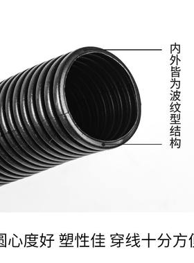 GEIYURIC塑料波纹管PE波纹管电线软管穿线管塑料套管聚乙烯保护管
