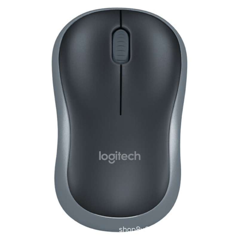 罗技（Logitech）M185鼠标 无线鼠标 办公鼠标 对称鼠标黑色灰边