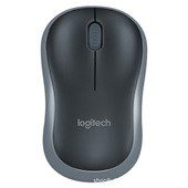 Logitech M185鼠标 无线鼠标 罗技 办公鼠标 对称鼠标黑色灰边