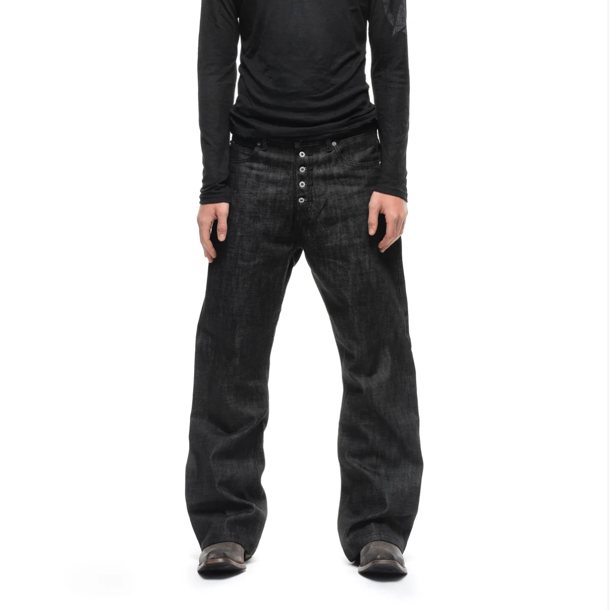 thumbnail for American vintage nofaith Nissan red-rimmed red-eared original cow bootcut jeans bootcut fit flared boot pants
