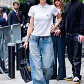 small 独家款 fit 修身 短袖 BMC白色麦穗BB刺绣水洗做旧Polo衫 短款