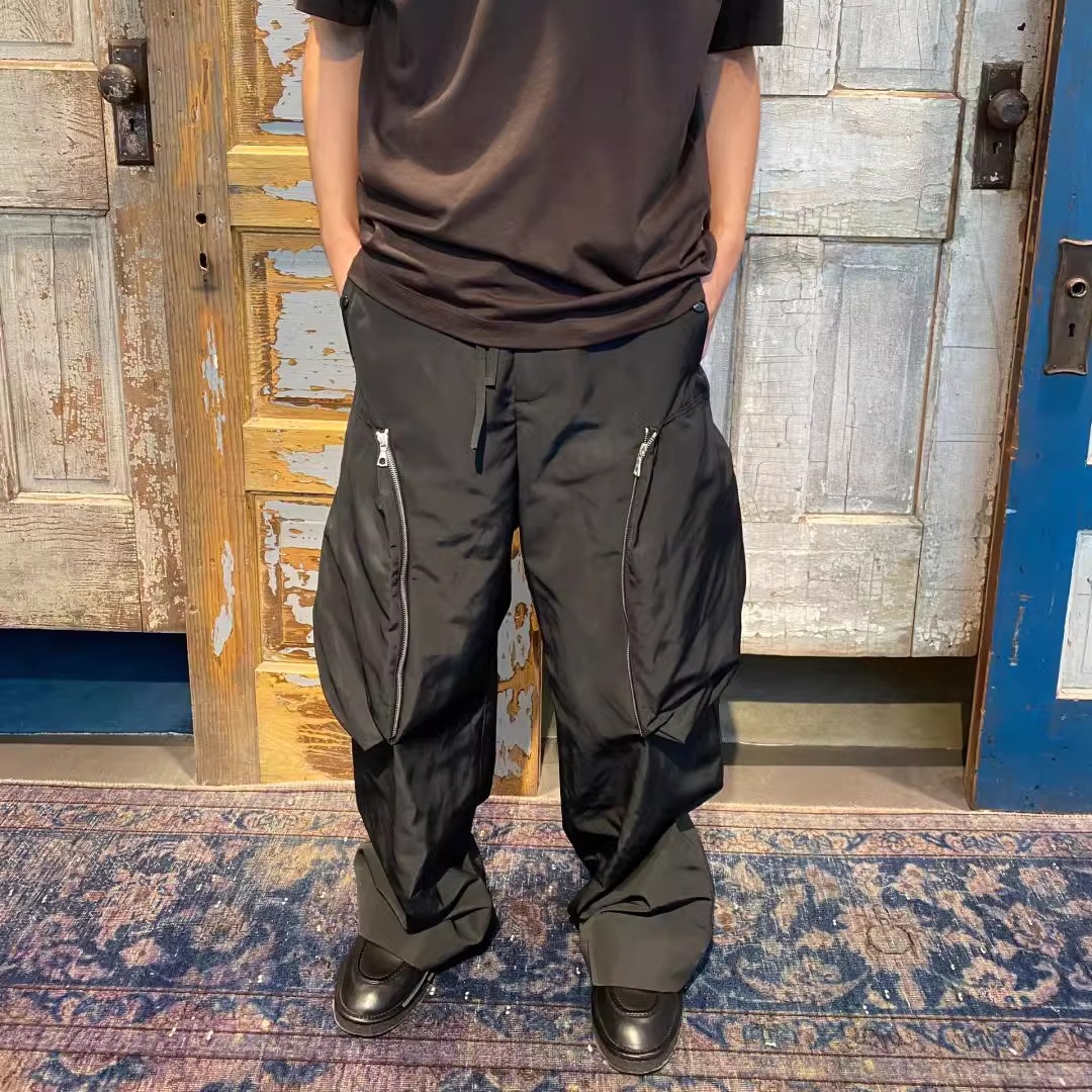 大口袋立体裁剪尼龙工装长裤