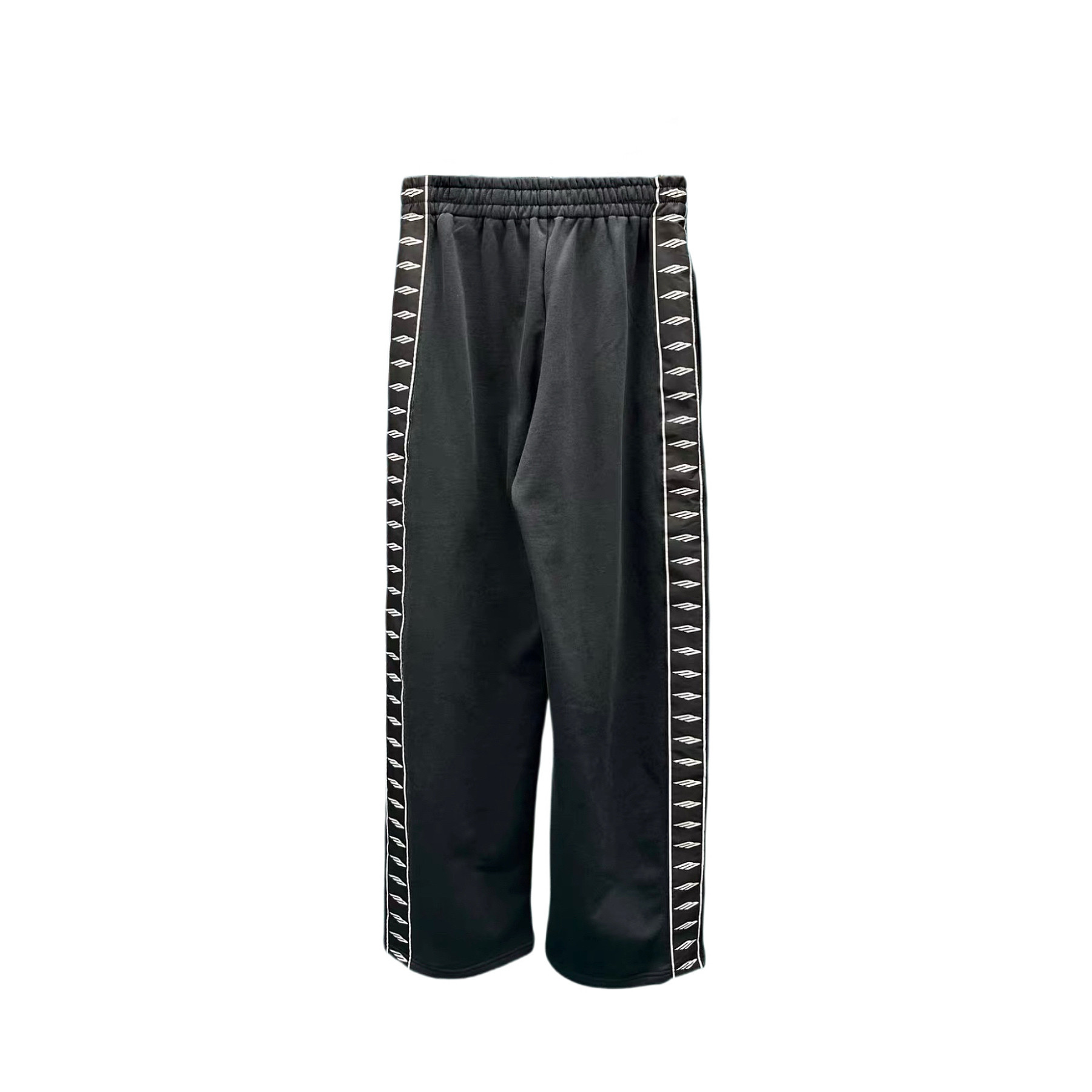thumbnail for BMC Black 3b Logo Webbing Sweatpants Cotton Loose Sports Pants Stripe Baggy Pants