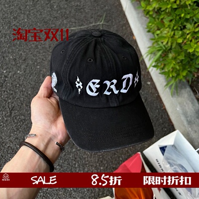 水洗做旧刺绣erd帽子弯檐