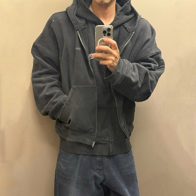 二合一两件套水洗做旧可乐卫衣