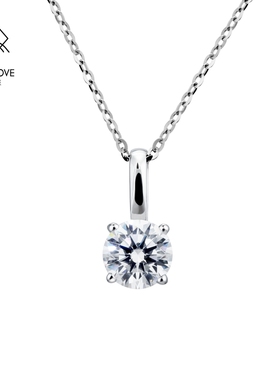 VANNY LOVE/梵尼洛芙简18K金项链吊坠GIA钻石定制锁骨链吊坠