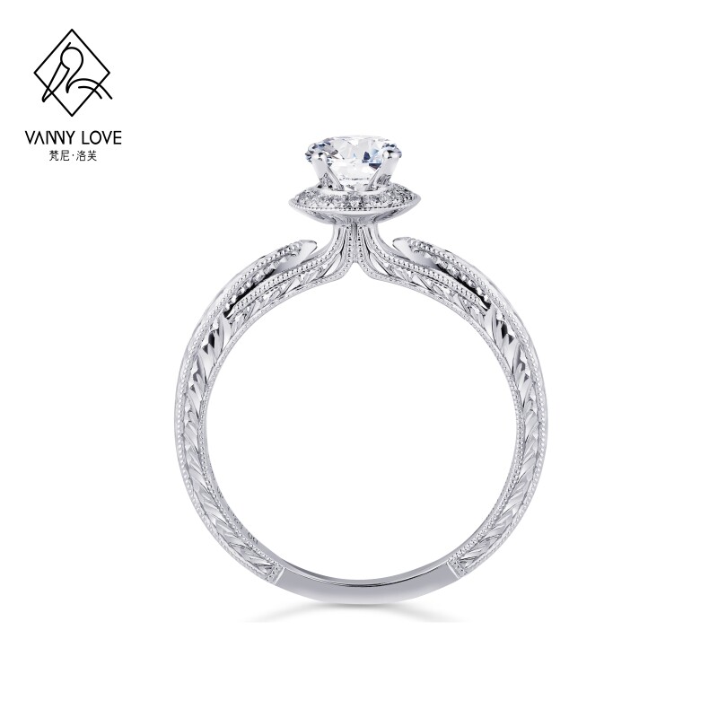 VANNY LOVE/梵尼洛芙弗罗伦丝18K金定制GIA真钻婚戒